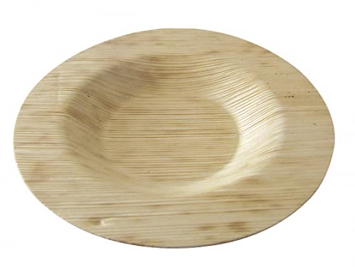 Placa de folha redonda de bambu, Packnwood - Biodegradável Placas de prato de papel biodegradável 210bboudisk