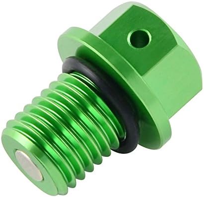 NICECNC Green M12 x 1,5 Plugue de drenagem magnético parafuso de parafuso de parafuso/bicicleta de rua compatível com Honda