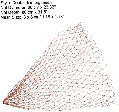 Substituição da rede de pesca de Patikil, 23,6 DIA. PE Substituição de malha de peixe Redes de peixe para água salgada de água doce, multicolor