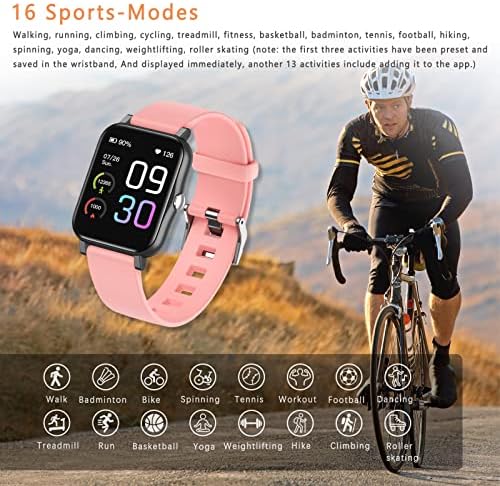 Feilok Smart Watch Rastreador de fitness para homens Mulheres, Smartwatch Smart de 1,69 Touch com oxigênio/freqüência cardíaca/monitor