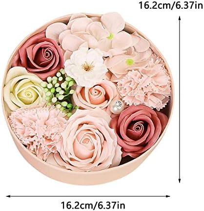 Bath Soap Rose Flower In Gift Box, Luxury Beautiful Flora Soof Soap Roses Pétalas, ótimo presente para aniversário/Dia dos