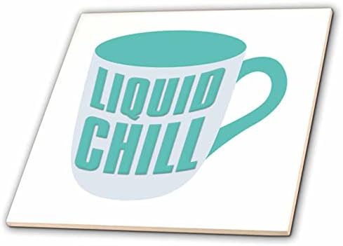 Imagem de 3drose de palavras líquido relaxando com caneca de café turquesa - azulejos
