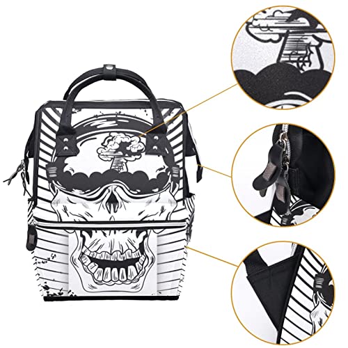 Black White Japan Skull Head Freia Tote Bags Backpack Mummy Backp Mackp