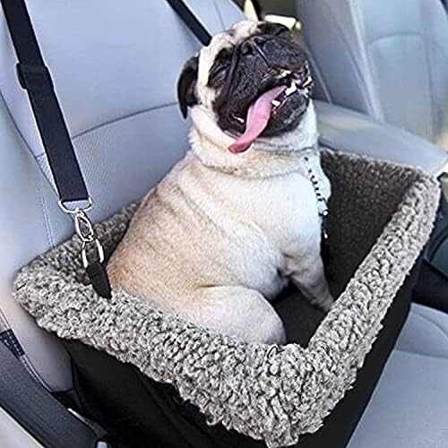Devotado Doggy Deluxe Dog Car Seat encaixa animais de estimação de até 20 libras, assento de reforço para cã