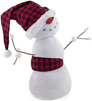 Boston International Decorative Winter Faburine, Otis The Jolly Snowman Gnome