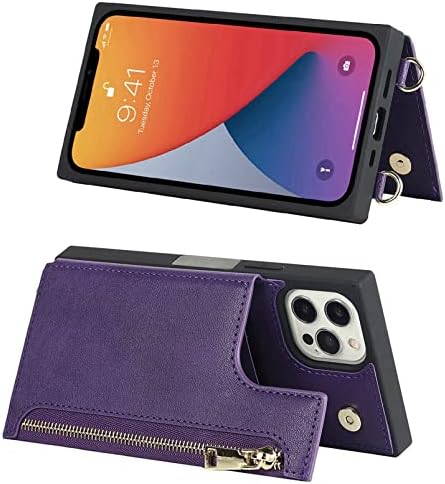 Jaorty Crossbody Wallet Case para iPhone 14 Pro com suporte para caça -níqueis, iPhone 14 Pro Magnettic Flip Folio Purse