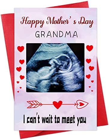 Flyab feliz cartão do dia das mães para a primeira vez que avó primeiro cartão da mãe com sonograma inserir um cartão feliz