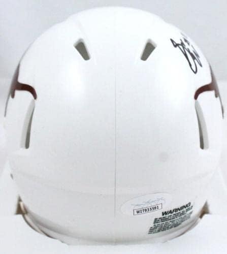 Sam Ehlinger autografou o Texas Longhorns Speed ​​Mini capacete -jsa w *preto - Mini capacetes de faculdade autografados