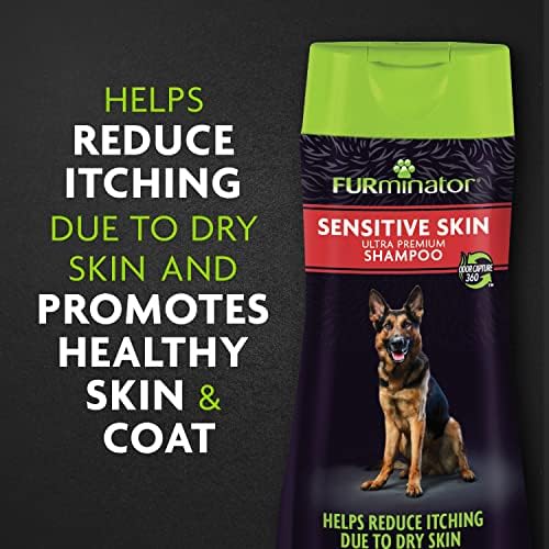 Furminator Sensível Skin Skin Shampoo Premium para cães, 16 onças.