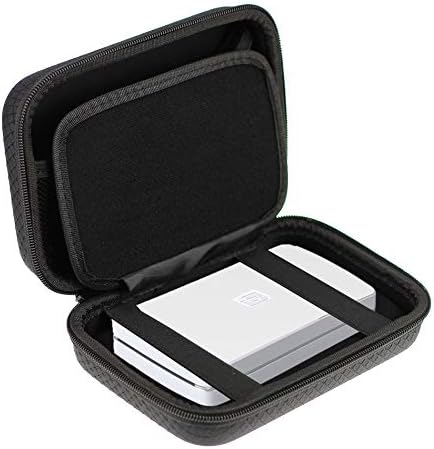 Navitech Black Pocket/Portable/Mobile Impressor de transporte compatível com a impressora LifePrint Up
