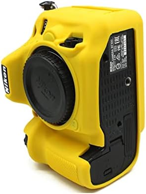Caixa de silicone D7200, abordagem de borracha Tampa de proteção de proteção para a câmera Nikon D7100 D7200 DSLR, amarelo