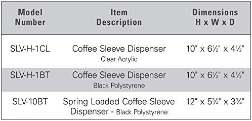 Dispense-rite slv-h-1bt bancada de cafeteira dispensadora de capa, preto