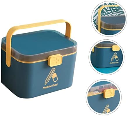 Caixa de medicina portátil da caixa de Zerodeko, recipiente transparente com caixas de armazenamento de tampa com tampas grandes