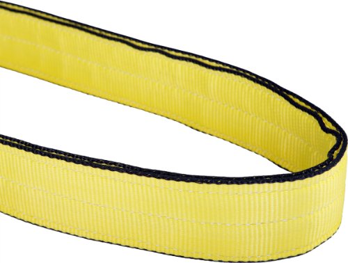 Tecnologias de levantamento de Mazzella 5000-3065 EN2-903 Sling de nylon de ponta de borda, sem fim, amarelo, 2 dobras, 16 'comprimento,