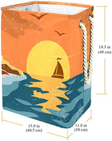 Deyya Sunset Ship Animation Lavaunds Cestas cestam de altura dobrável para crianças adultas meninos adolescentes meninas