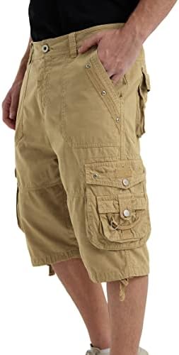 Vopoker Men's Ripstop Cargo Shorts Long Sarra de algodão Legal para o trabalho Ourdoor