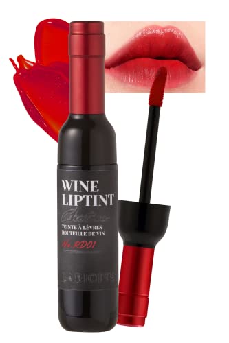 Labiotte Chateau Wine Lip Tint Shiraz Red 0,24 fl oz | Tonalidade de lábios coreanos e batalha | Produtos de maquiagem e beleza coreanos para lábios | Mancha de lábios de tonalidade de água | Hidratante Lip Tint & Lip Care Products | Torno de lábios de vinho