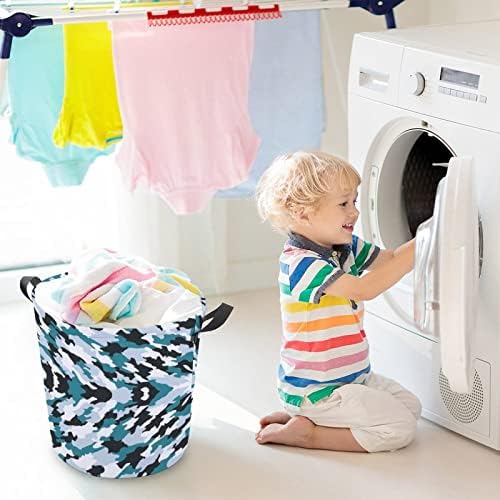 Camuflag de cesta de lavanderia 05 cesto de lavanderia com alças cesto dobrável Saco de armazenamento de roupas sujas para quarto,