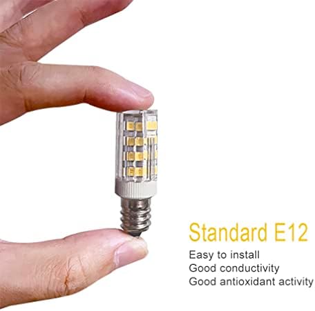 Bulbos de LED de Honle E12 3W Bulbo de halogênio equivalente a 30W Branco quente 3000K T3 T4 Edison parafuso Base de vela mini mini 110v não-minimizível para ventilador de teto, lustre, pacote de iluminação decorativa interna de 4