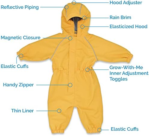 Jan e Jul Puddle-Dry impermeável traje de chuva ajustável para criança e crianças