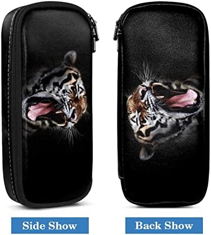 Pen Case Animal Big Cat Tiger Lápis Marcador de papelaria Bolsa de maquiagem para meninos adolescentes Meninas Médio Médio