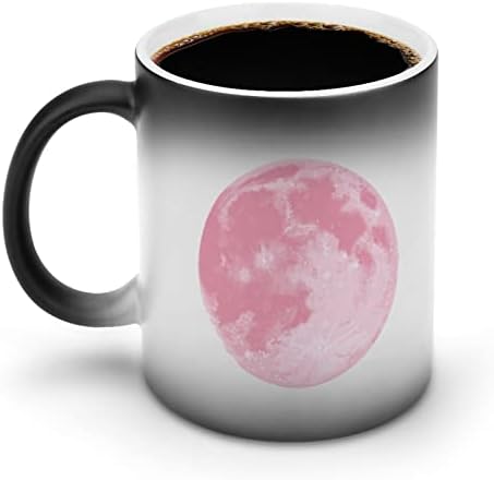 Pink Moon Creative Descoloração Cerâmica Chefe Custe Mudança de Calor Funny for Home Office