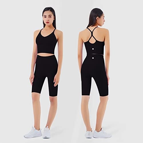 BRA SPORT YOLOER SPORTH PARA MULHERIOS RUNDO O BRA SPORTS CRINTCROSS BRAPAGEM BRA DE YOGA COM COPAS REMOVÍVEIS