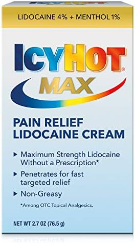 ICY HOT MAX FORÇA DOR CRAMPERAÇÃO DO LIMPENTO COM LIDOCAINA PLUS MENTHOL, 2,7 onças