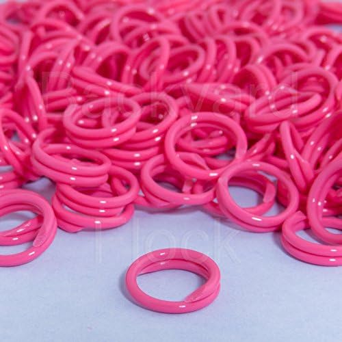 Ringas de aves de aves em espiral de 100 pacote de pacote - #11 11/16 tamanho - cor rosa