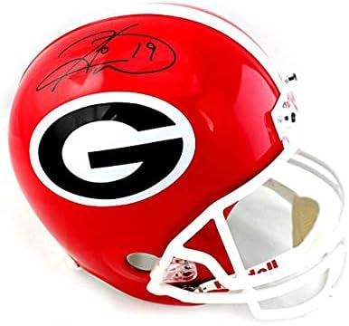 Hines Ward assinou a Georgia Bulldogs Capacete NCAA em tamanho grande - Capacetes da faculdade autografados