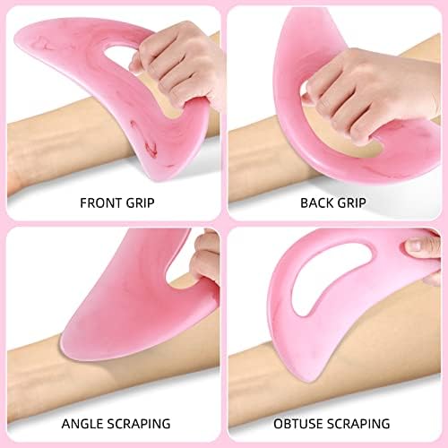 Ferramenta de massagem Gua Sha com resina, grande gua sha sha board gua sha body ferramenta para massagem na perna do pescoço traseiro,