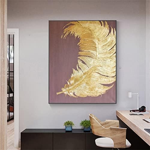 YXBDN pintado à mão abstrato pintura a óleo de folha de ouro na tela de beleza abstrata pintura de óleo de árvore dourada abstrata