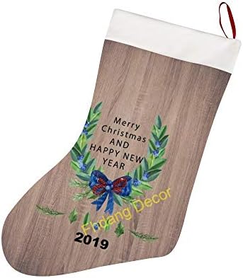 Rena Santa Feliz Natal meias, lareira de Xmas Big Tree pendurada meias de decoração de decoração de festa de férias em família