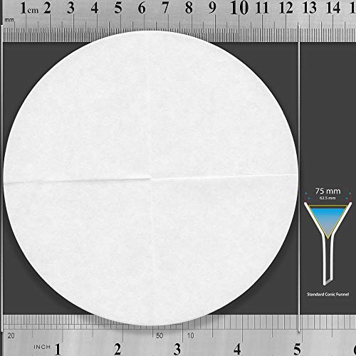 12,5 cm de papel de filtro com dobragem, discos pré-dobrados, grau 1 qualitativo-Fluxo médio de Zenpore 125 mm