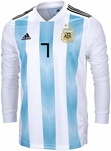 DI MARIA 7 Argentina Casa de manga longa Jersey de futebol- 2018/19