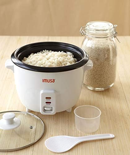 IMUSA USA GAGE-00012 Concha de arroz antiaderente elétrico de 5 xícara de Rice 10-Cup, branco