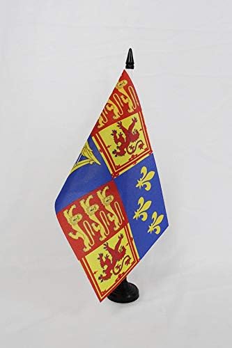 Bandeira AZ Royal Banner 1707-14 Bandeira da tabela 5 '' x 8 '' - Bandeira histórica da mesa de Bristish 21 x 14 cm