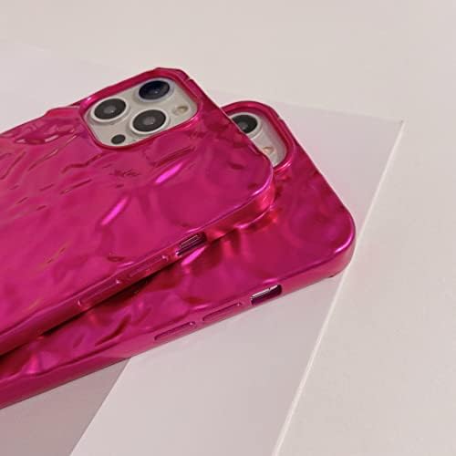 Yebowe Compatível com o iPhone 13 Pro Max Case, capa de telefone de luxo de folha de lata 3D