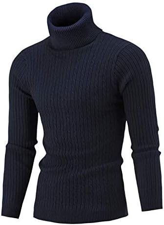 Xxbr suéter de pulôver de gola alta de malha robusto para masculino, inverno de manga comprida no pescoço de fundo casual