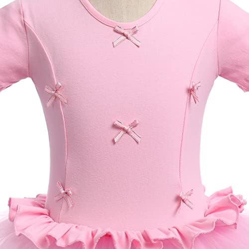 Afavom Toddler Kid Girls Bowknot Camisole Vestido de dança de balé de backless ginástica Legra