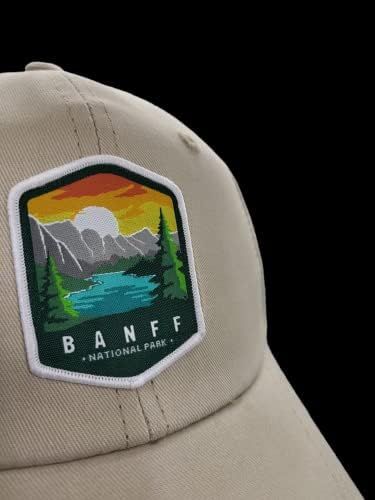 Papai Hat Men Mulheres - Baseball Cap com base no beisebol - Banff National Park Tecla Patch