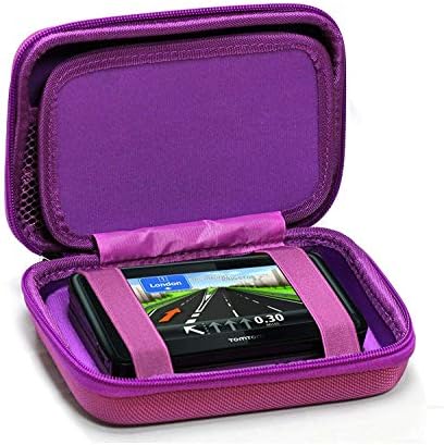 Navitech Purple Hard Carry Case Compatível com o carro Tomtom Sat Nav Go Premium