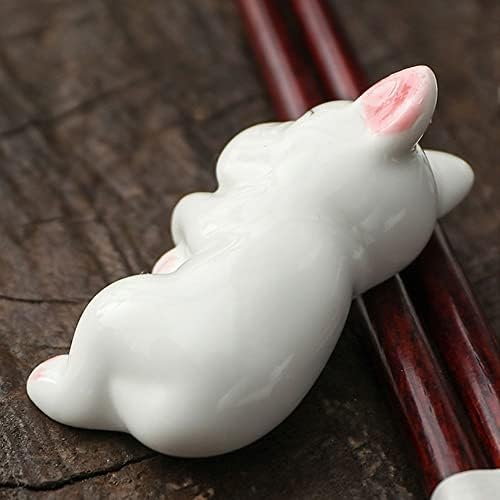 Pauzinhos de gato repounto de porcelana japonesa porcelana bela de cerâmica de cerâmica bels rack para jantar colher faca faca de