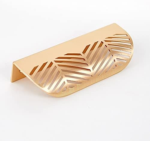 1pc forma de folha de bronze gabinete de ouro puxa alças de móveis sem orifícios Manchete de cobre Pull Knobs Hardware Handles - Gabinete puxadores - - -