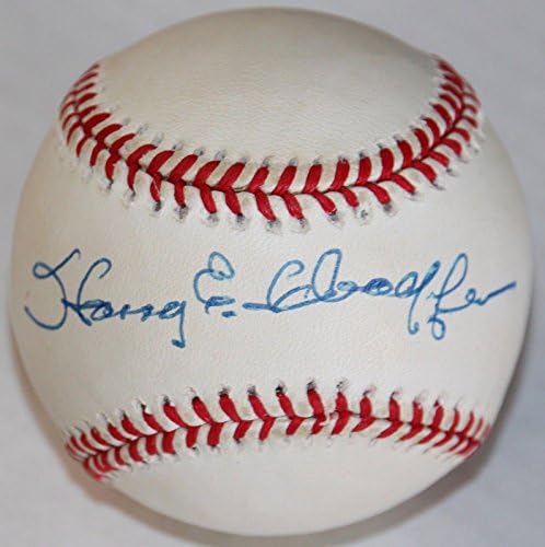 Assinado Rawlings Harry E Schaeffer Oal Baseball JSA 1952 New York Yankees Auto - Bolalls autografados