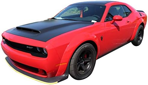 Ikon Motorsports Front Lip Protector, compatível com 2018-2023 Dodge Challenger Wide Body Hellcat Demon Red Eye Front Splitter