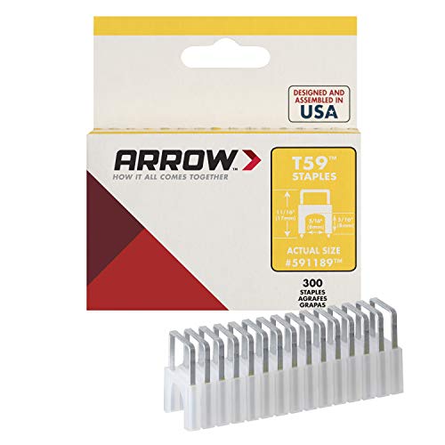 Arrow 591189 Genuíno T59 Isolado Clear 5/16 polegadas por 5/16 polegadas grampos, 300 pacote