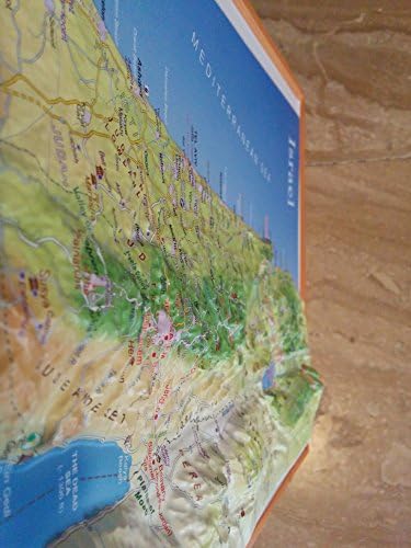 Mapa 3D de alívio elevado de Israel