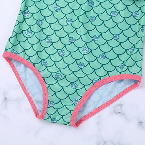 Tiaobug Kids Girls 2pcs Tankini Bikini Mermaid Swimsuithwear Lear Tops Halter Tops com fundo de fundo