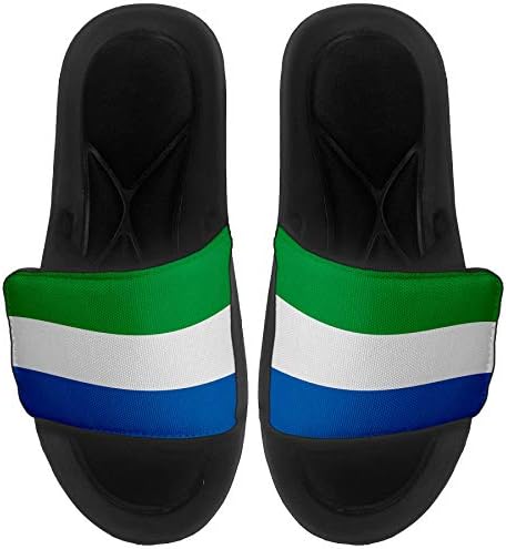 Sandálias/slides de lesão/slides expressos para homens, mulheres e juventude - Bandeira da Serra Leoa - Sierra Leoa Flag